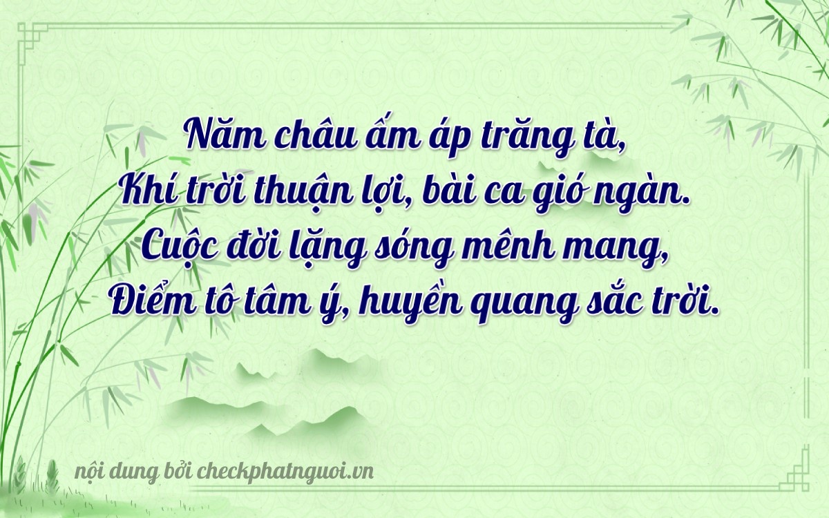 Bài thơ ý nghĩa cho <b>biển số 98AF-05242</b> tại website checkphatnguoi.vn