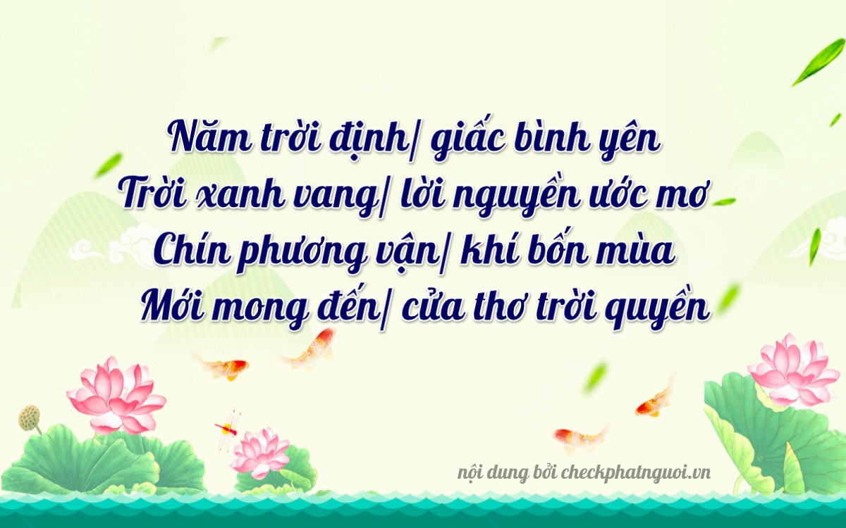Bài thơ ý nghĩa cho <b>biển số 98AF-05399</b> tại website checkphatnguoi.vn