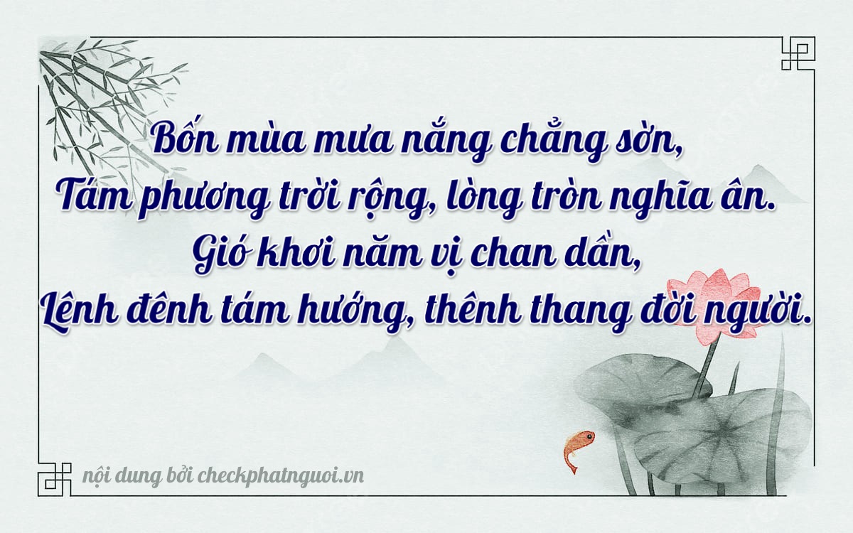 Bài thơ ý nghĩa cho <b>biển số 98AK-04885</b> tại website checkphatnguoi.vn