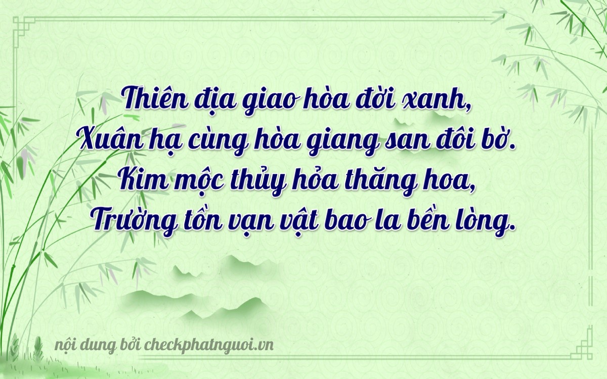 Bài thơ ý nghĩa cho <b>biển số 98AK-06549</b> tại website checkphatnguoi.vn