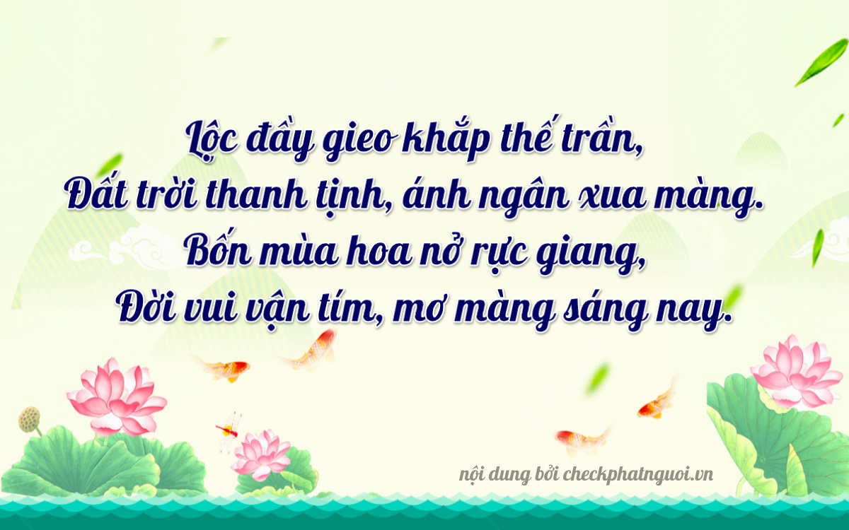 Bài thơ ý nghĩa cho <b>biển số 98AK-06900</b> tại website checkphatnguoi.vn