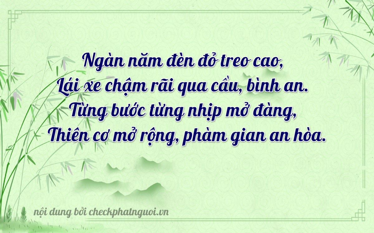 Bài thơ ý nghĩa cho <b>biển số 98B-00151</b> tại website checkphatnguoi.vn