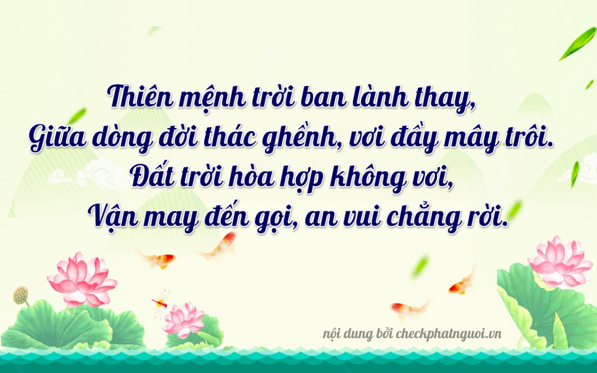 Bài thơ ý nghĩa cho <b>biển số 98B-06127</b> tại website checkphatnguoi.vn
