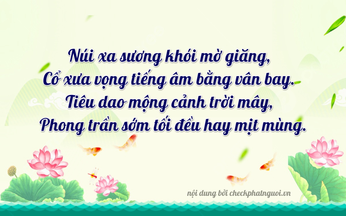 Bài thơ ý nghĩa cho <b>biển số 98B1-26287</b> tại website checkphatnguoi.vn