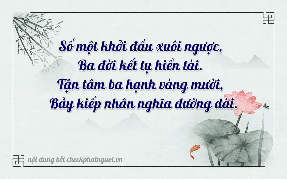 Bài thơ ý nghĩa cho <b>biển số 98B-13337</b> tại website checkphatnguoi.vn