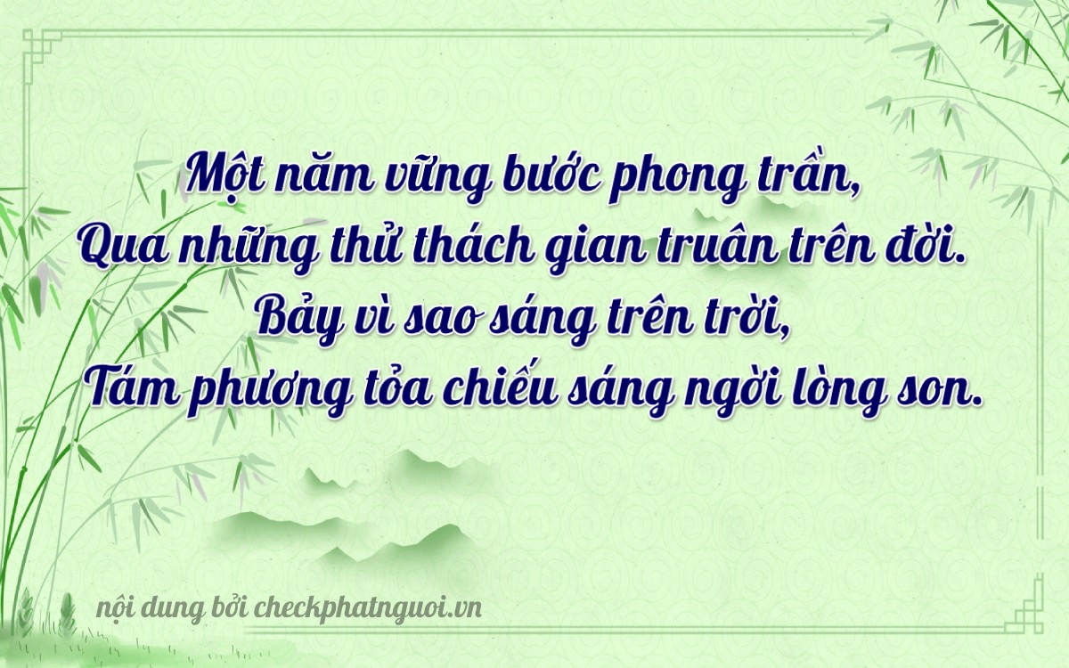 Bài thơ ý nghĩa cho <b>biển số 98B-15978</b> tại website checkphatnguoi.vn