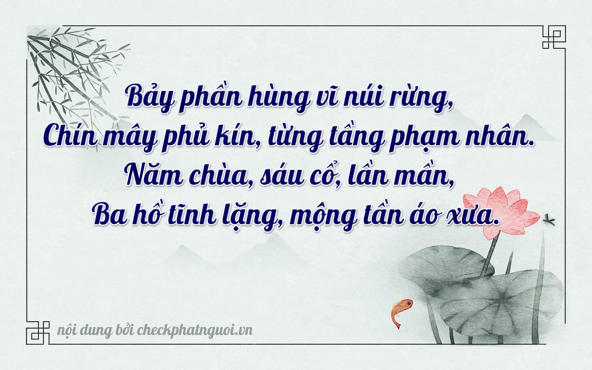 Bài thơ ý nghĩa cho <b>biển số 98B1-74953</b> tại website checkphatnguoi.vn