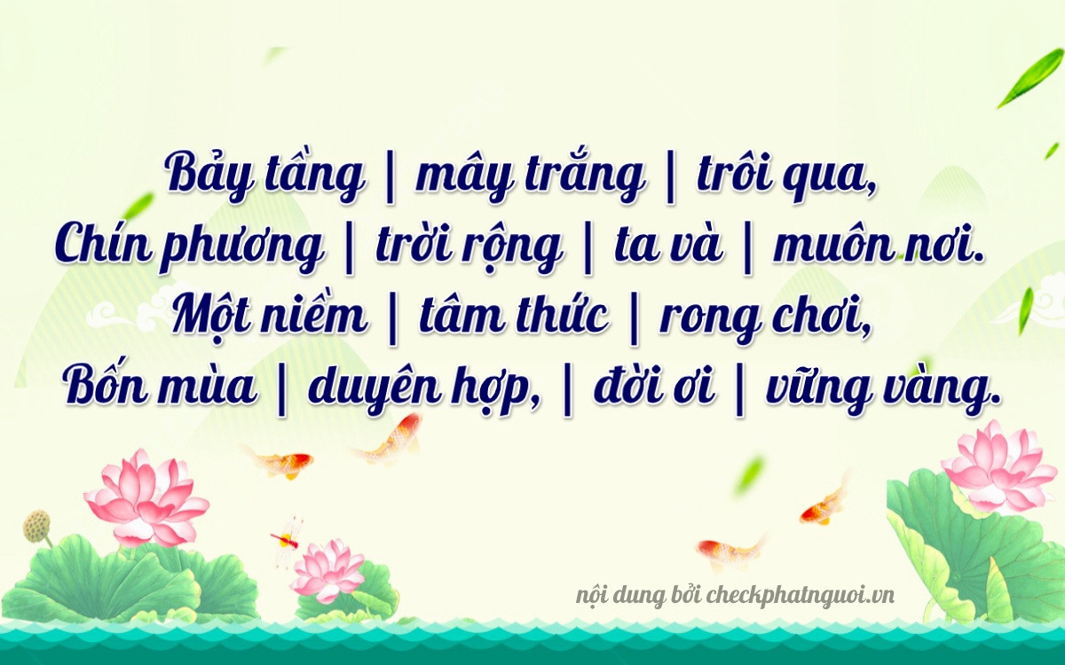 Bài thơ ý nghĩa cho <b>biển số 98B1-79141</b> tại website checkphatnguoi.vn