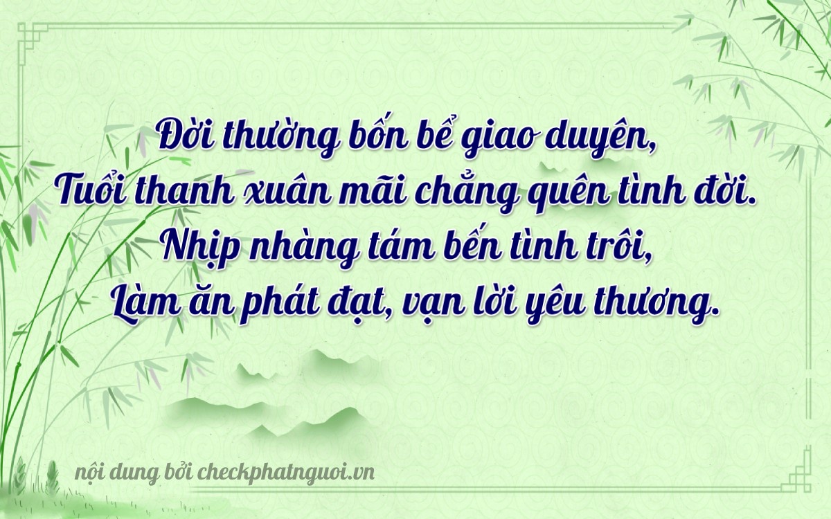 Bài thơ ý nghĩa cho <b>biển số 98B2-02884</b> tại website checkphatnguoi.vn