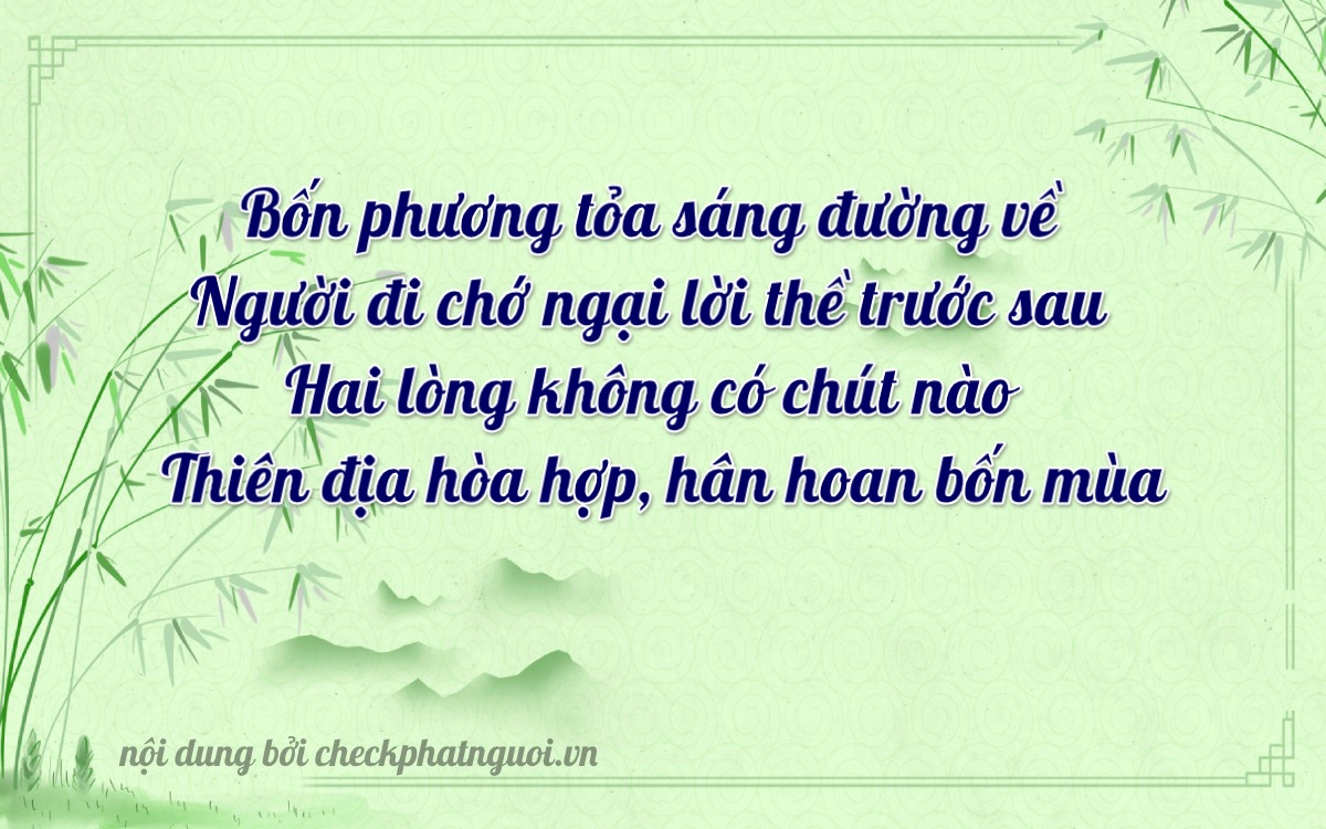Bài thơ ý nghĩa cho <b>biển số 98B2-05427</b> tại website checkphatnguoi.vn