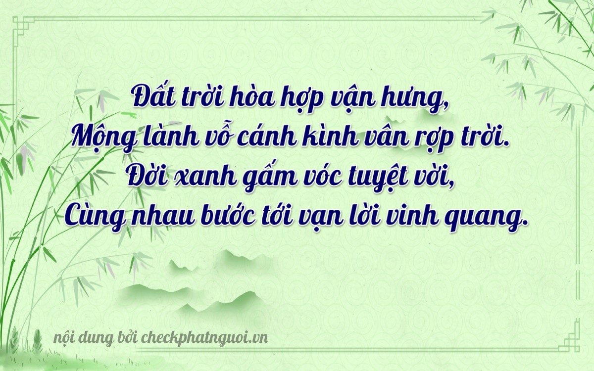 Bài thơ ý nghĩa cho <b>biển số 98B2-06578</b> tại website checkphatnguoi.vn