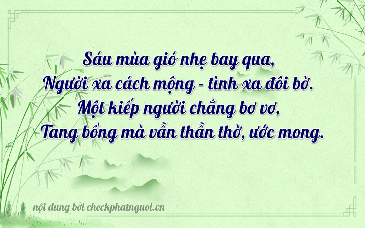 Bài thơ ý nghĩa cho <b>biển số 98B2-68193</b> tại website checkphatnguoi.vn