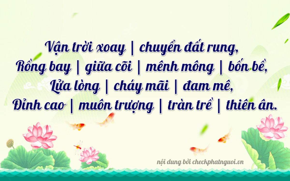 Bài thơ ý nghĩa cho <b>biển số 98B2-74172</b> tại website checkphatnguoi.vn