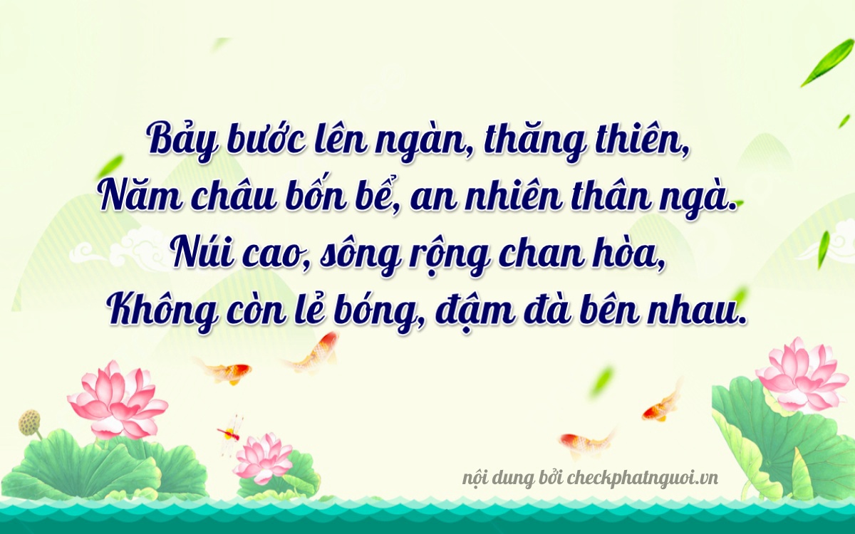 Bài thơ ý nghĩa cho <b>biển số 98B2-75008</b> tại website checkphatnguoi.vn