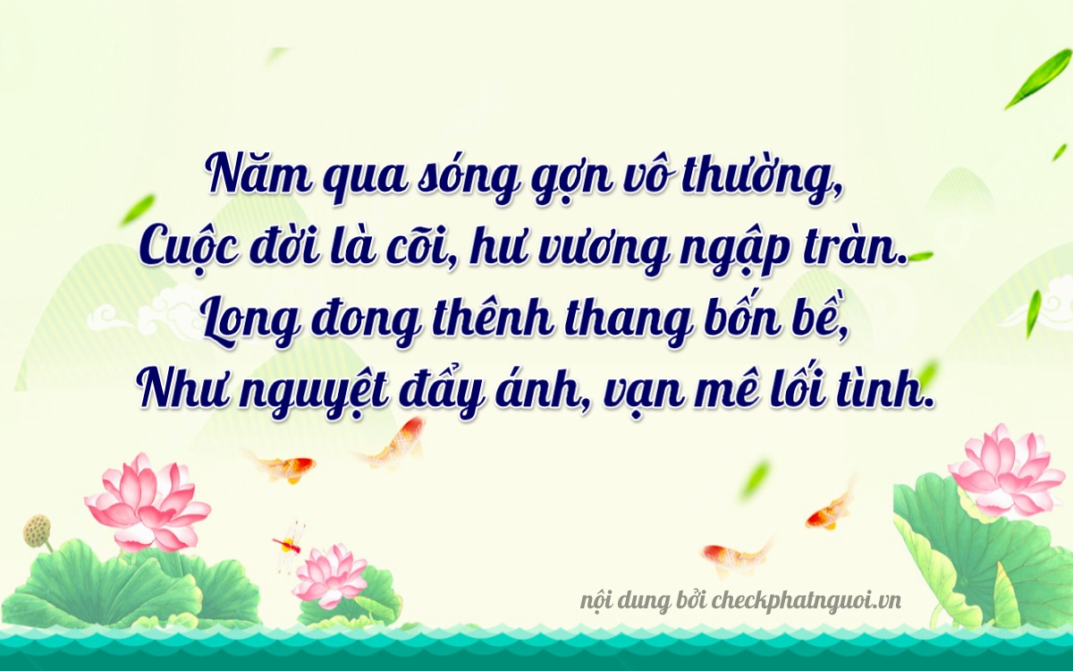 Bài thơ ý nghĩa cho <b>biển số 98B2-75928</b> tại website checkphatnguoi.vn