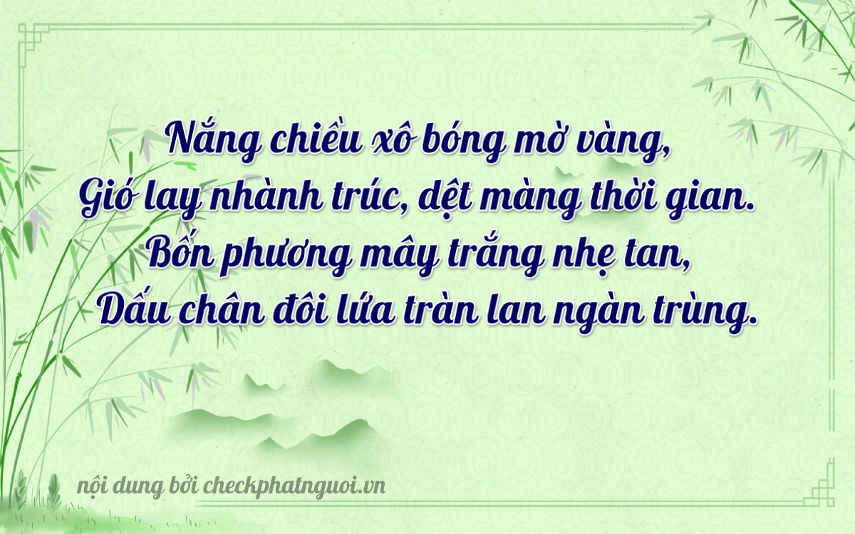 Bài thơ ý nghĩa cho <b>biển số 98B2-79449</b> tại website checkphatnguoi.vn