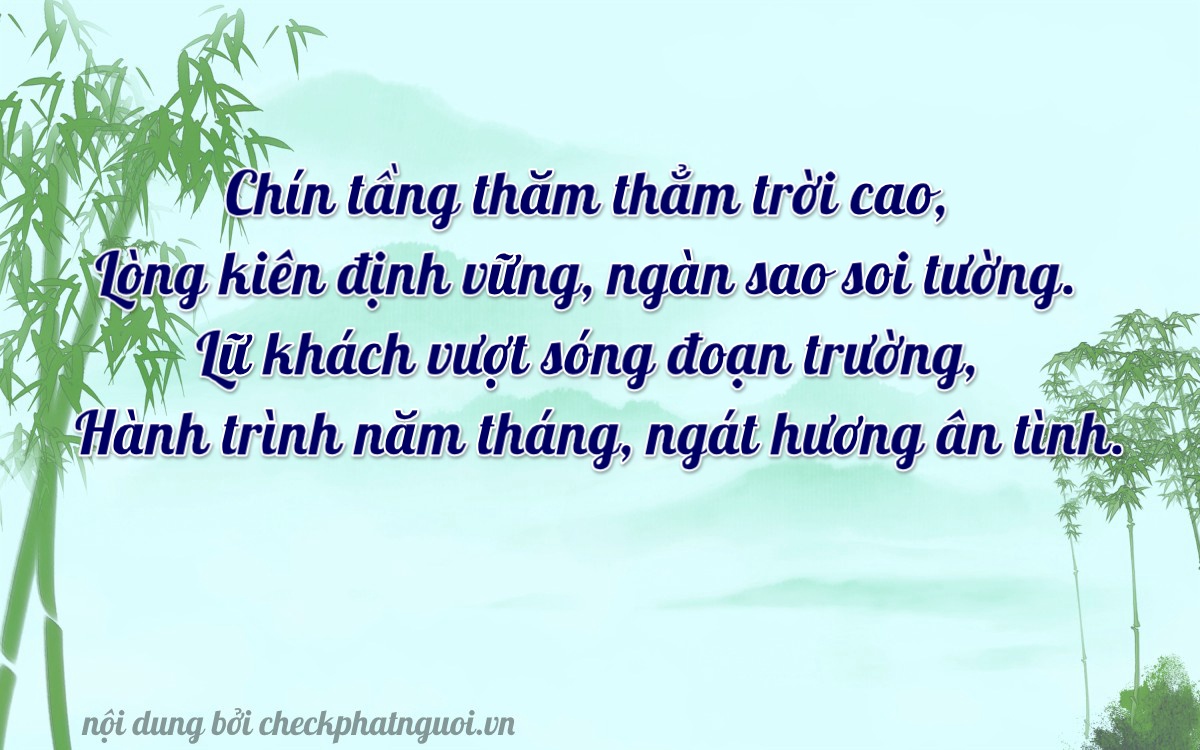 Bài thơ ý nghĩa cho <b>biển số 98B2-95712</b> tại website checkphatnguoi.vn