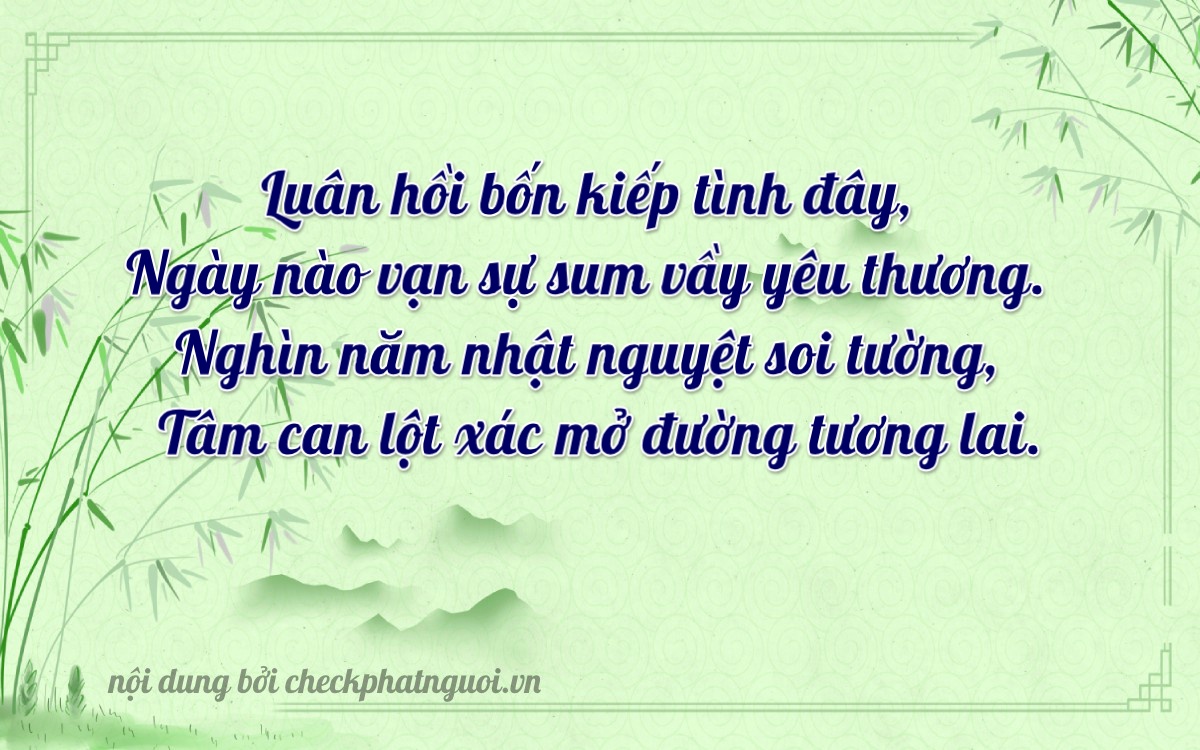 Bài thơ ý nghĩa cho <b>biển số 98B3-28608</b> tại website checkphatnguoi.vn