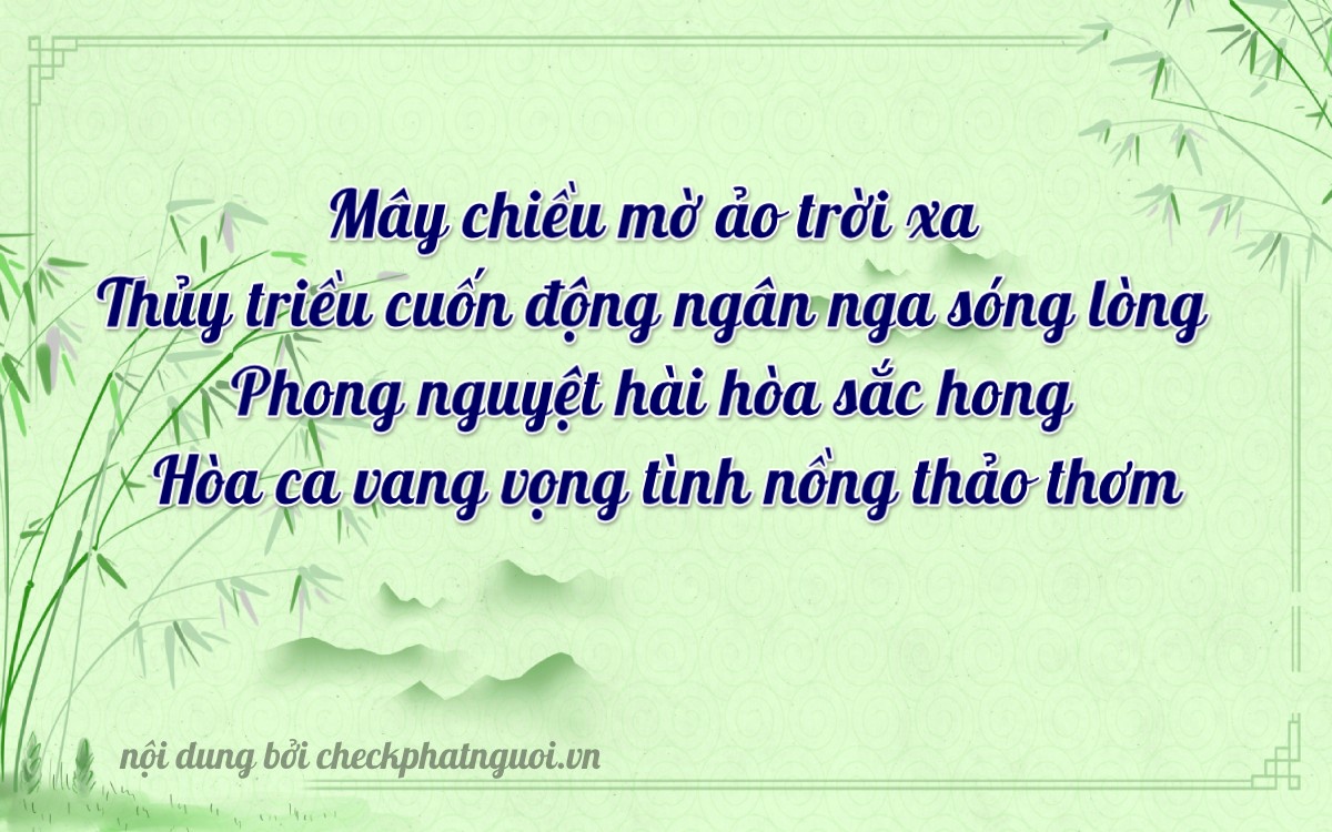 Bài thơ ý nghĩa cho <b>biển số 98B3-30456</b> tại website checkphatnguoi.vn