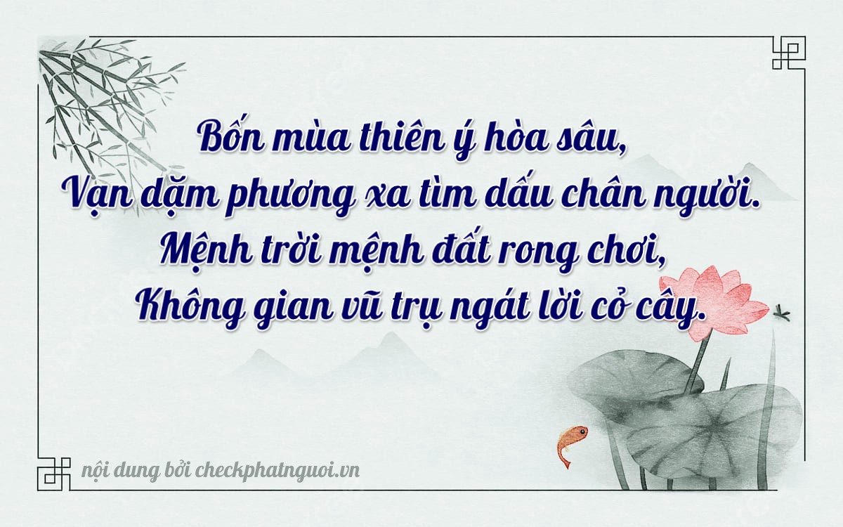 Bài thơ ý nghĩa cho <b>biển số 98B3-47137</b> tại website checkphatnguoi.vn