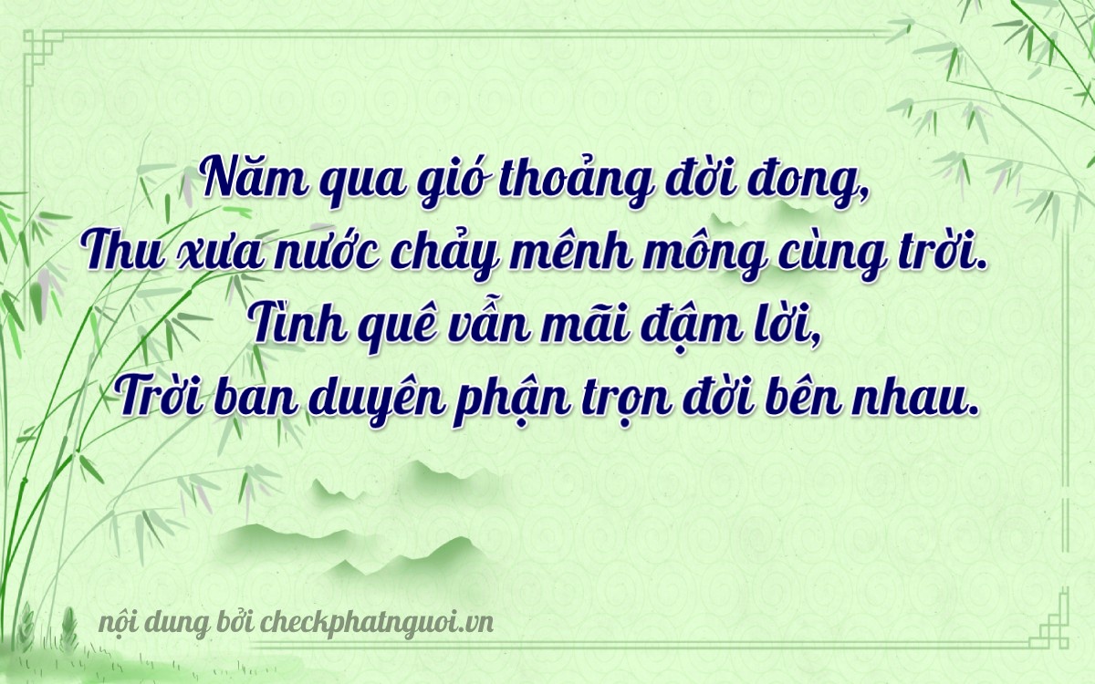 Bài thơ ý nghĩa cho <b>biển số 98B3-51936</b> tại website checkphatnguoi.vn