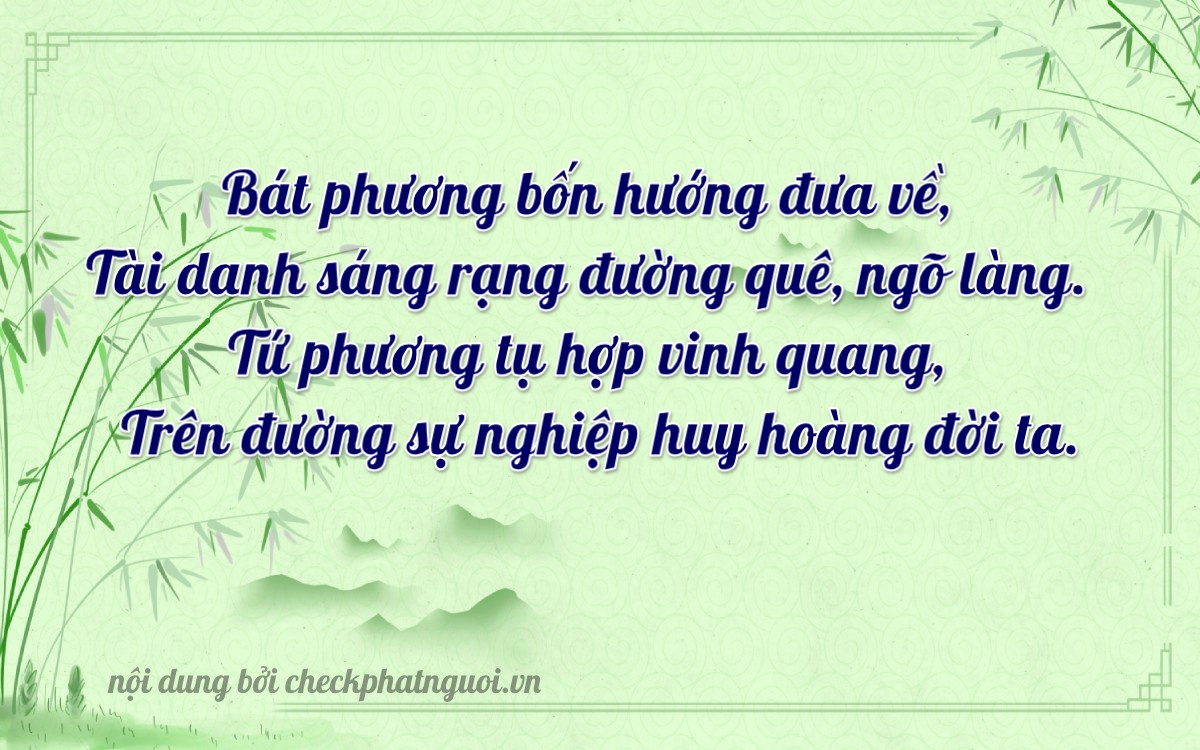 Bài thơ ý nghĩa cho <b>biển số 98B3-86424</b> tại website checkphatnguoi.vn