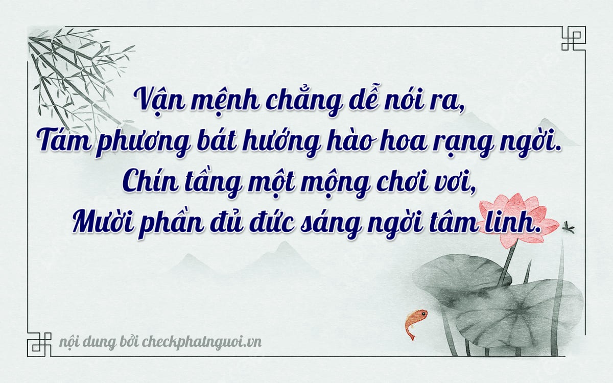 Bài thơ ý nghĩa cho <b>biển số 98B3-88910</b> tại website checkphatnguoi.vn