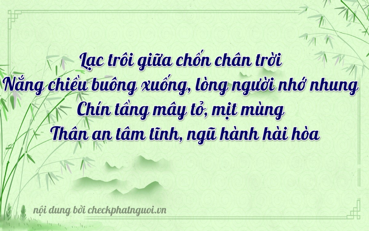Bài thơ ý nghĩa cho <b>biển số 98B3-90350</b> tại website checkphatnguoi.vn