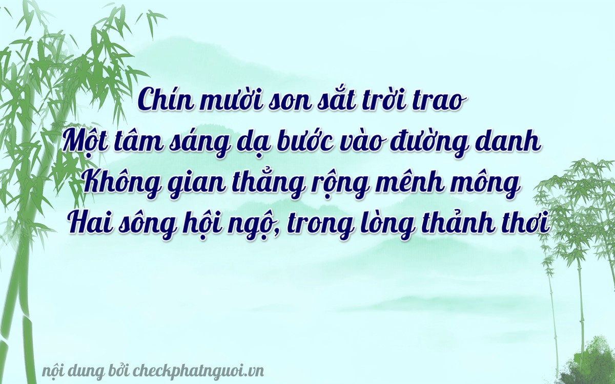 Bài thơ ý nghĩa cho <b>biển số 98B3-91012</b> tại website checkphatnguoi.vn