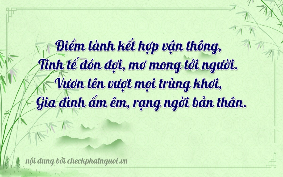Bài thơ ý nghĩa cho <b>biển số 98B-6262</b> tại website checkphatnguoi.vn