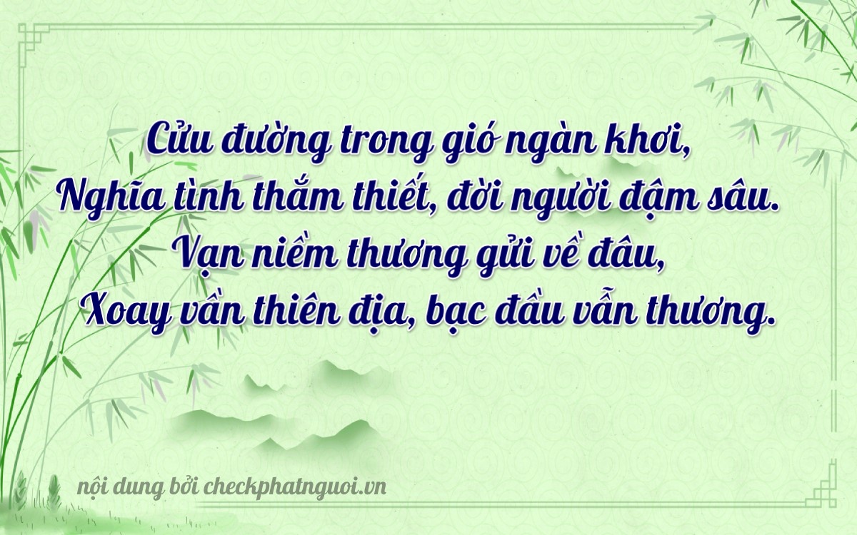 Bài thơ ý nghĩa cho <b>biển số 98C1-20946</b> tại website checkphatnguoi.vn