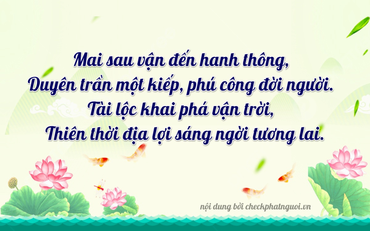 Bài thơ ý nghĩa cho <b>biển số 98C1-26520</b> tại website checkphatnguoi.vn