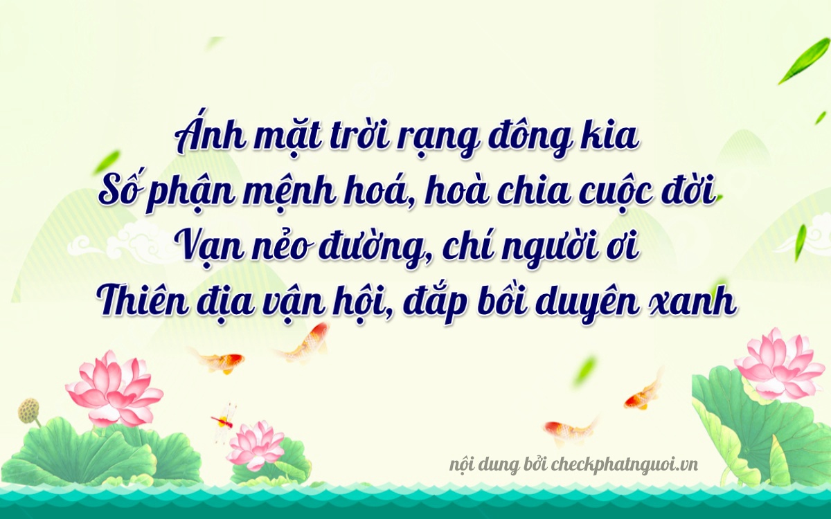 Bài thơ ý nghĩa cho <b>biển số 98C-14261</b> tại website checkphatnguoi.vn