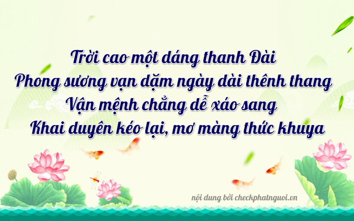 Bài thơ ý nghĩa cho <b>biển số 98C-18965</b> tại website checkphatnguoi.vn