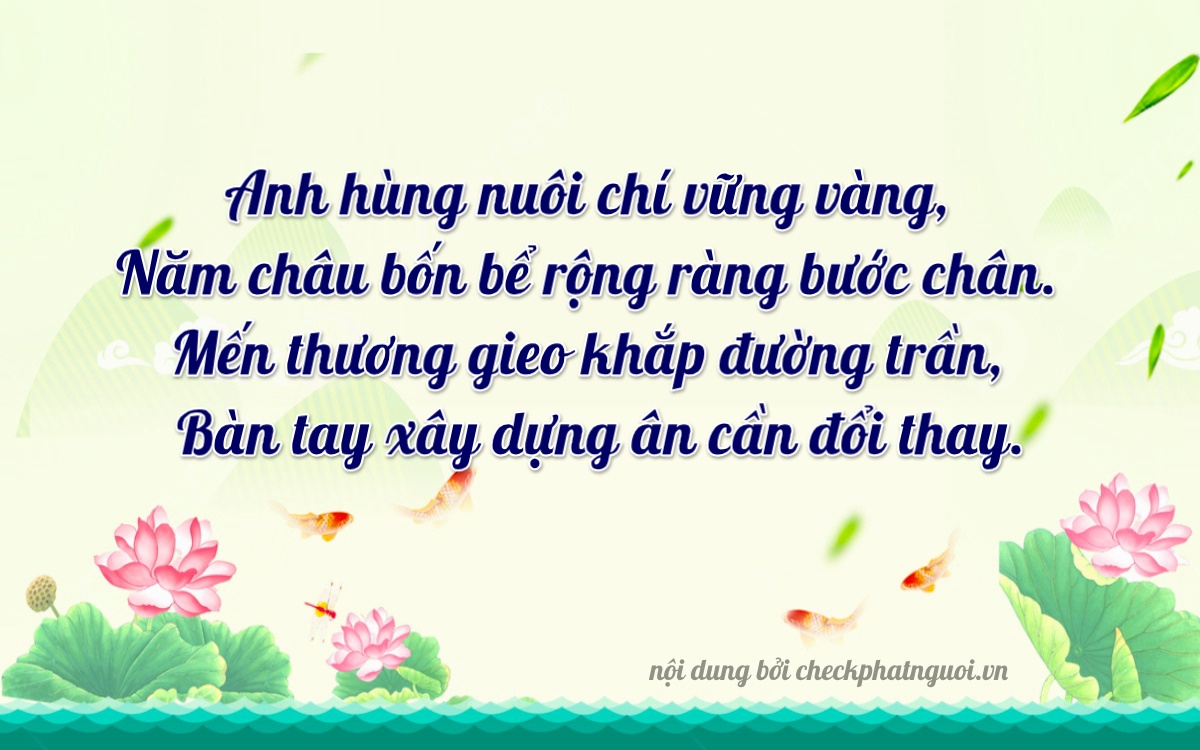 Bài thơ ý nghĩa cho <b>biển số 98C-26106</b> tại website checkphatnguoi.vn