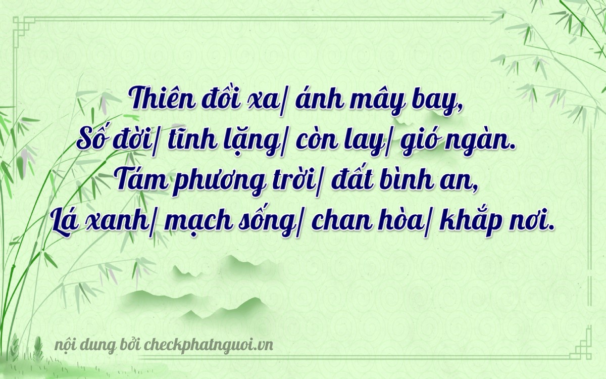 Bài thơ ý nghĩa cho <b>biển số 98C-33877</b> tại website checkphatnguoi.vn
