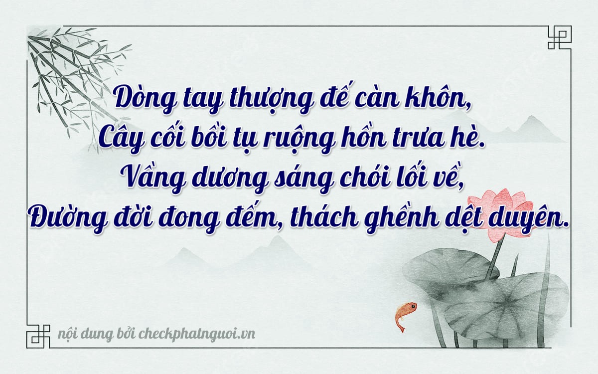 Bài thơ ý nghĩa cho <b>biển số 98C-35544</b> tại website checkphatnguoi.vn