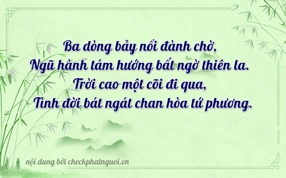 Bài thơ ý nghĩa cho <b>biển số 98C-37018</b> tại website checkphatnguoi.vn