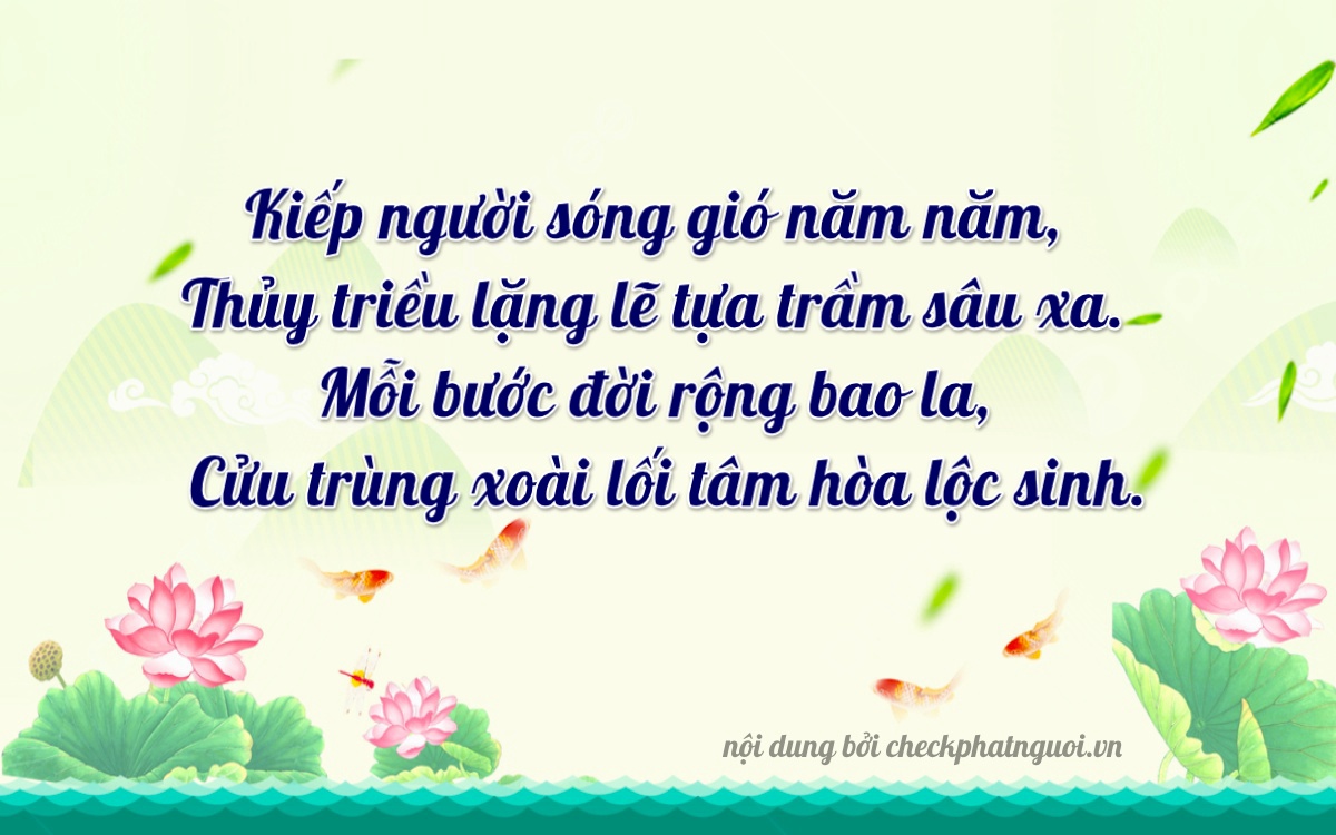 Bài thơ ý nghĩa cho <b>biển số 98C-51905</b> tại website checkphatnguoi.vn