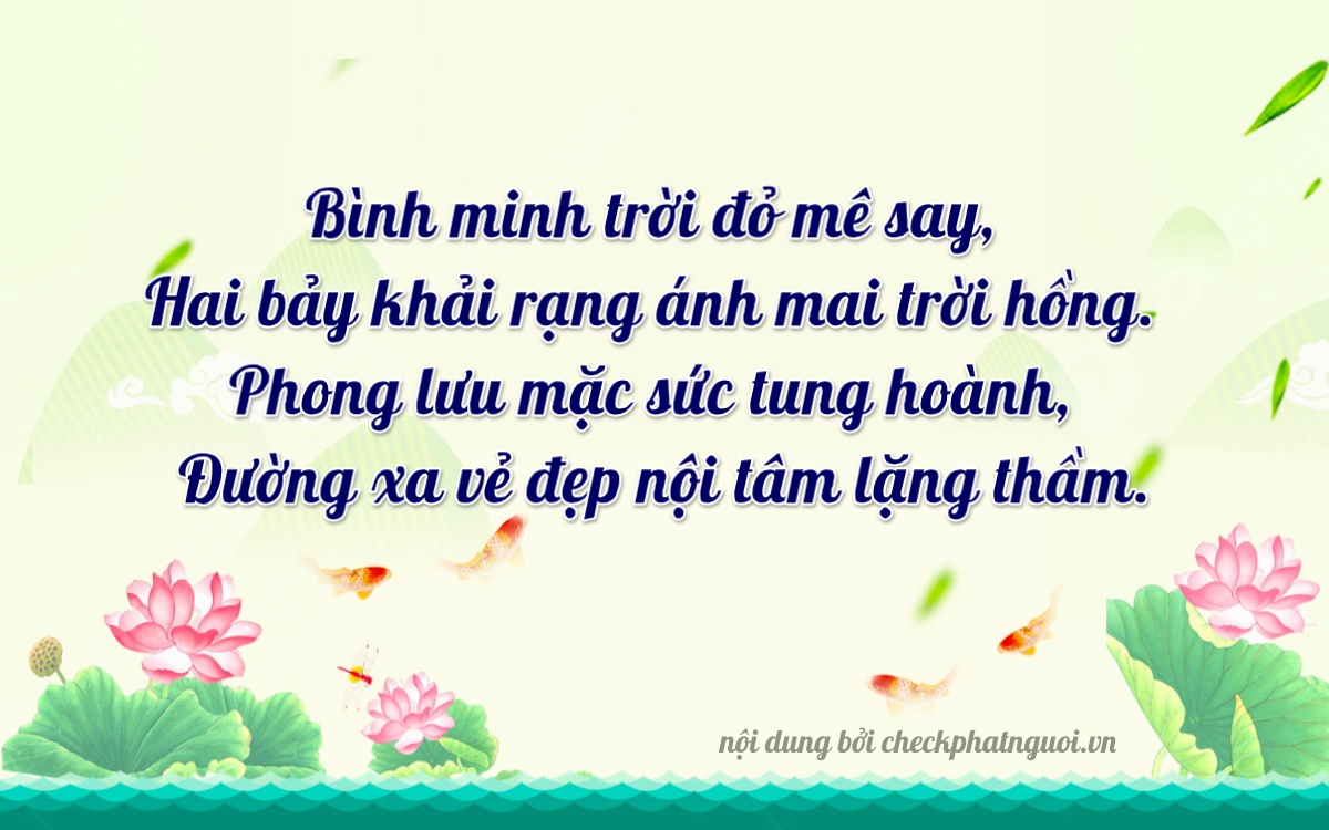 Bài thơ ý nghĩa cho <b>biển số 98D-02027</b> tại website checkphatnguoi.vn