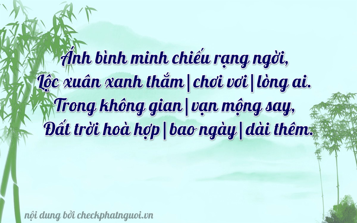 Bài thơ ý nghĩa cho <b>biển số 98D1-86028</b> tại website checkphatnguoi.vn
