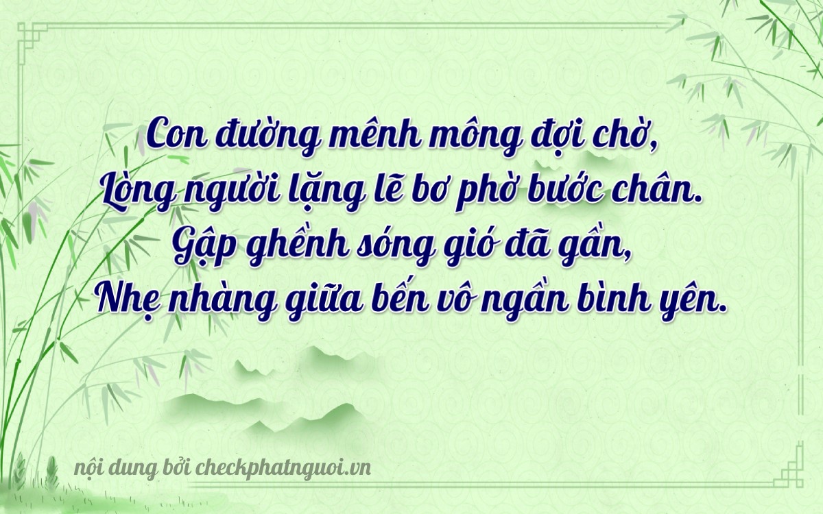 Bài thơ ý nghĩa cho <b>biển số 98E-00662</b> tại website checkphatnguoi.vn