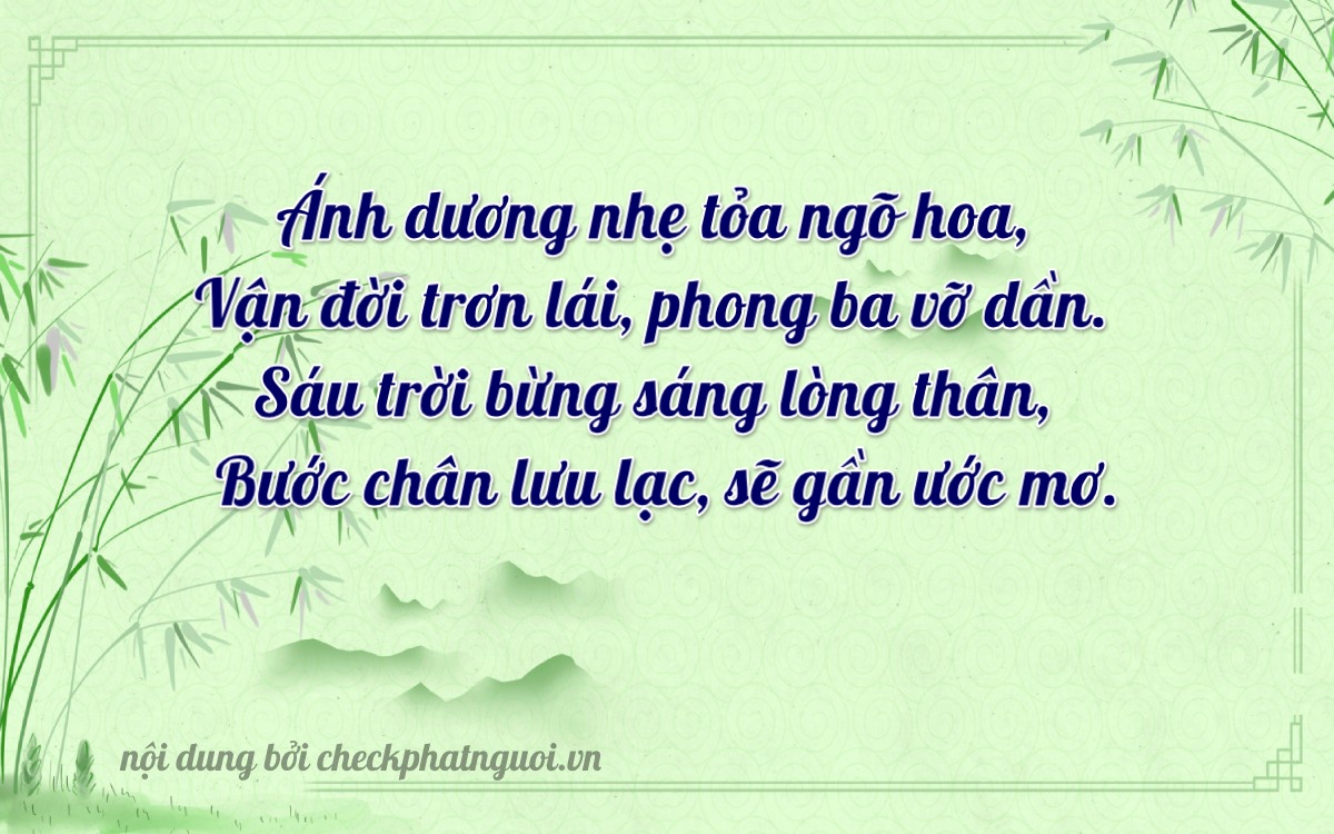 Bài thơ ý nghĩa cho <b>biển số 98E1-09636</b> tại website checkphatnguoi.vn