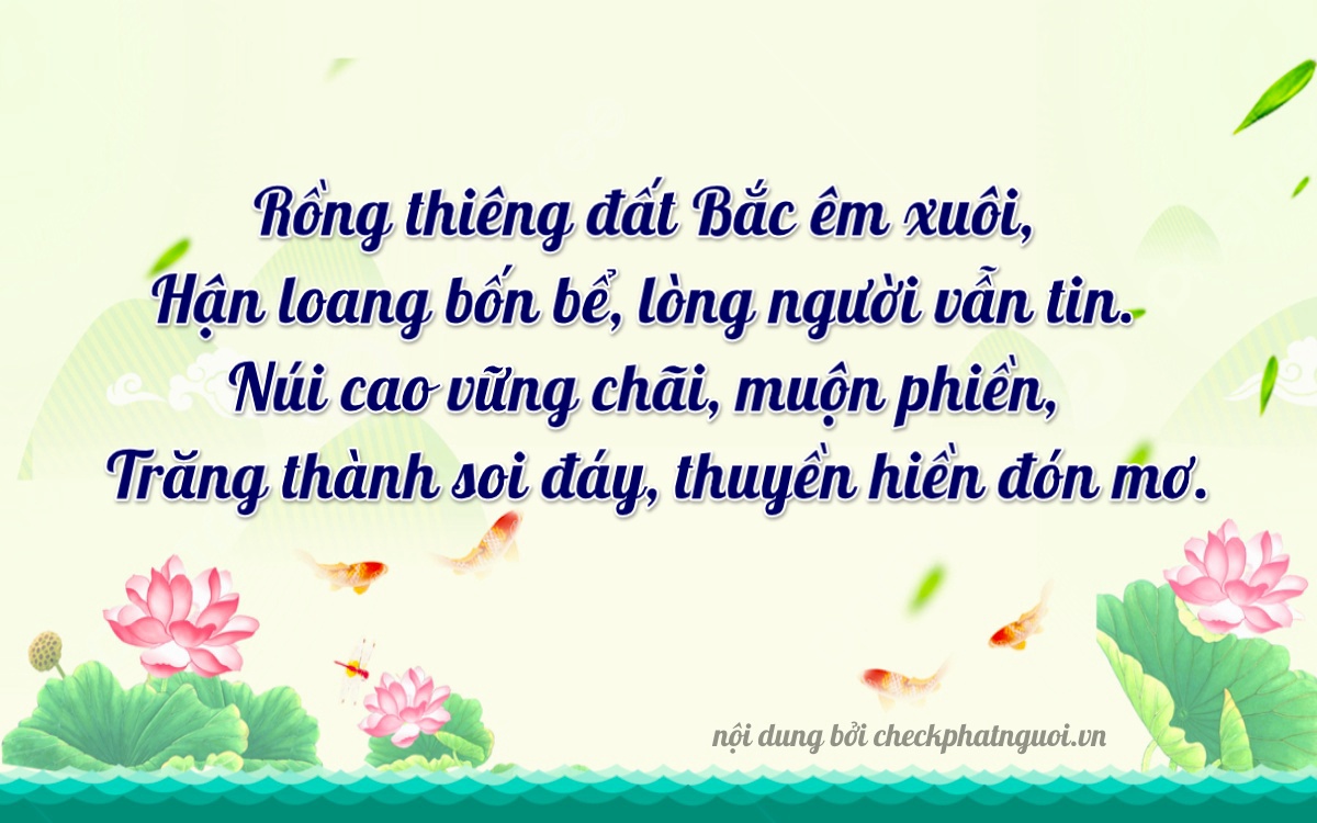 Bài thơ ý nghĩa cho <b>biển số 98E1-22043</b> tại website checkphatnguoi.vn