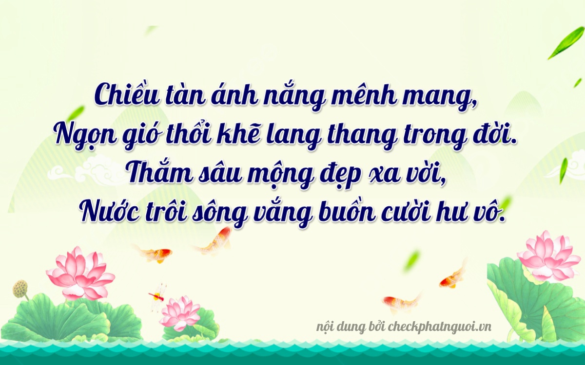 Bài thơ ý nghĩa cho <b>biển số 98E1-38856</b> tại website checkphatnguoi.vn