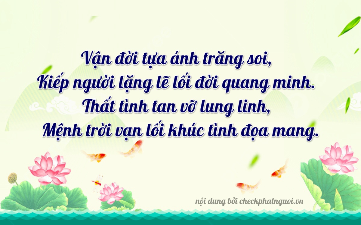 Bài thơ ý nghĩa cho <b>biển số 98E1-65917</b> tại website checkphatnguoi.vn