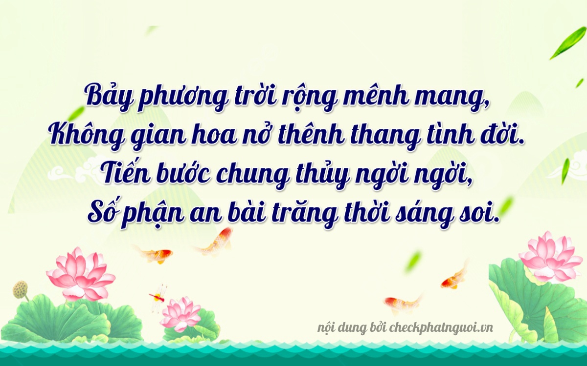 Bài thơ ý nghĩa cho <b>biển số 98E1-70718</b> tại website checkphatnguoi.vn