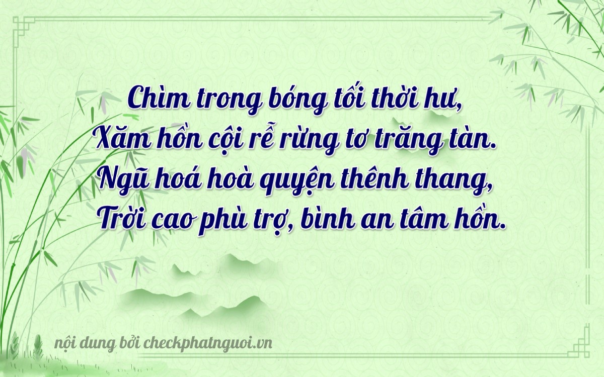 Bài thơ ý nghĩa cho <b>biển số 98G1-04433</b> tại website checkphatnguoi.vn