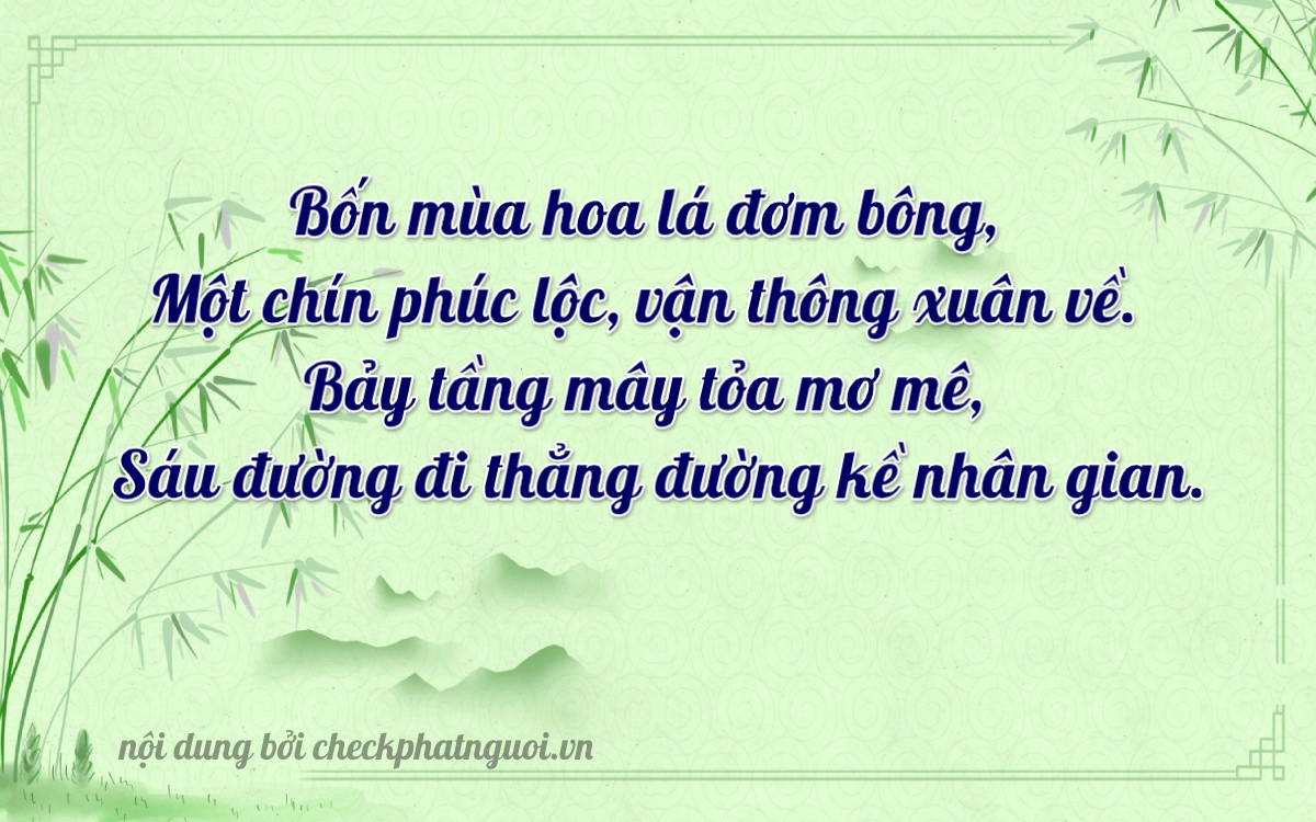 Bài thơ ý nghĩa cho <b>biển số 98G1-14764</b> tại website checkphatnguoi.vn