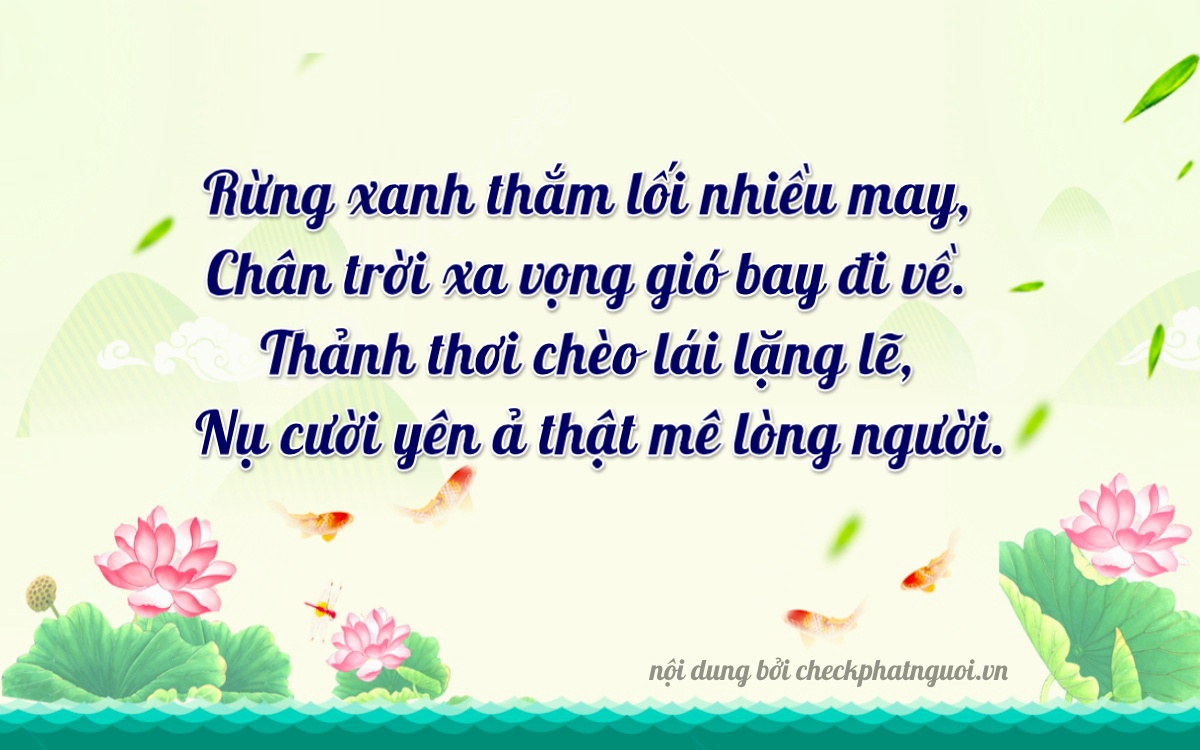Bài thơ ý nghĩa cho <b>biển số 98G1-15595</b> tại website checkphatnguoi.vn